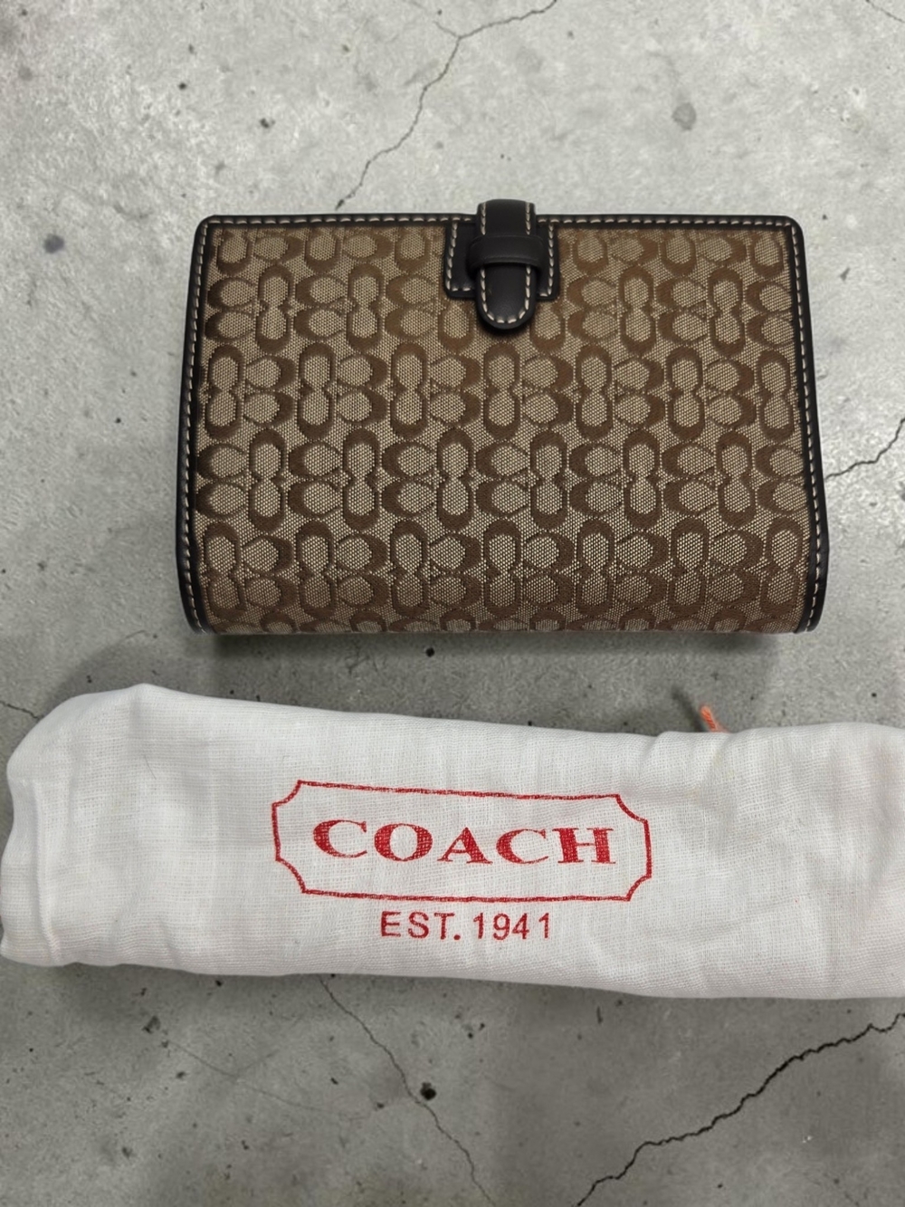 Coach Dark Brown Leather Planner Agenda Organizer FS8802 2005 Diary Insert NWT
